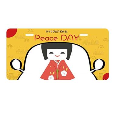 Imagem de DIYthinker Placa de carro tradicional japonesa para menina pequena brinquedo placa de carro decoração dia da paz