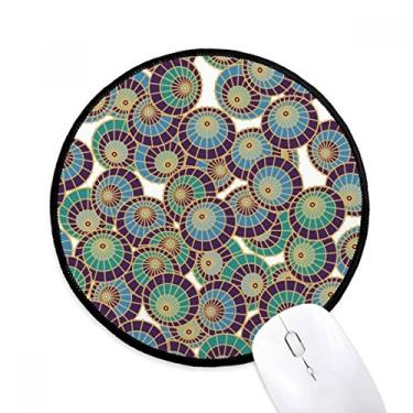 Imagem de Blue Art Umbrella Ukiyo-e Mouse pad Japão, tapete redondo para escritório