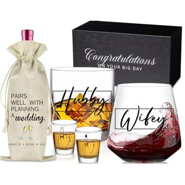 Imagem de Presentes de casal para o Natal, presentes de noivado exclusivos para recém-casados Sr. e Sra. Ele e ela, novos desejos de Natal para casais