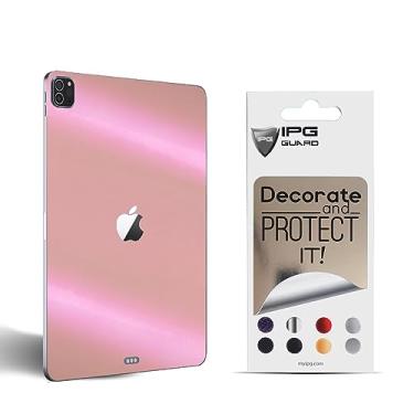 Imagem de IPG Para iPad Pro 2020-2022 11 polegadas (2ª geração) Protetor traseiro decorativo de vinil de fibra de carbono antiarranhões - Superfície 3D - Sem bolhas - Fácil de instalar (rosa pérola)