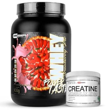 Imagem de Kit Pro Corps Whey 3W Power Taste 900g + Creatina Pura 200g (900g, Torta de Morango)