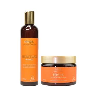 Imagem de Kit Mix Oil Coconut Argan Pós-Praia e Piscina - Reparação Profunda e Revitalização dos Cabelos Ressecados e Cabelos Secos (Shampoo + Máscara Capilar)