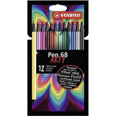 Imagem de Caneta Hidrográfica Premium – STABILO Pen 68 ARTY – Estojo com 12 unidades – Em 12 cores