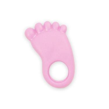 Imagem de Mordedor Infantil Pezinho Azul Para Bebe Alivio Dentinho - Pais & Filh