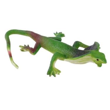 Imagem de Kit 10 Lagarto Lagartixa Crocodilo De Borracha Para Brincadeira Pegadi