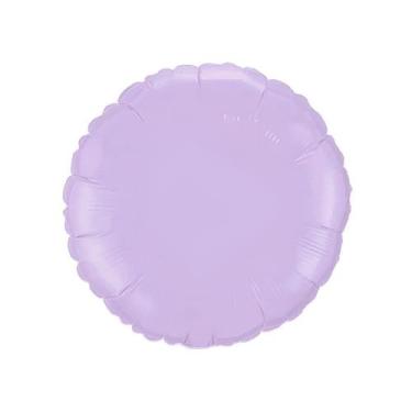 Imagem de Balão de Festa Metalizado 20" 50cm - Redondo Lilás Baby - 1 unidade - 
