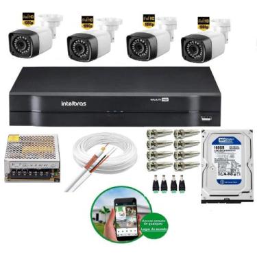 Imagem de Kit 4 Câmeras De Segurança 2 MP Full Hd  1080p Dvr Intelbras mhdx Full