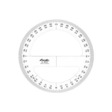 Imagem de Transferidor Acrílico Desetec Trident 360º 12cm 8312