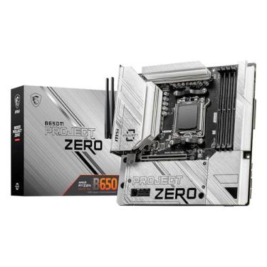 Imagem de Placa Mãe MSI B650M Project Zero DDR5 Socket AMD AM5 Chipset, prata