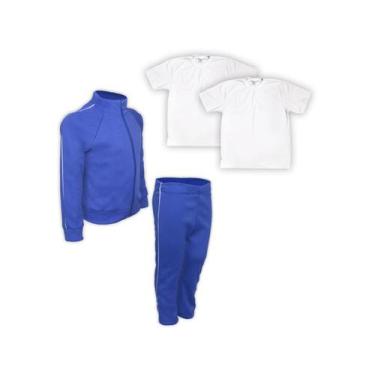 Imagem de Kit Conjunto de Frio Inverno Roupa Infantil Uniforme Escolar Helanca A