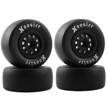 Imagem de EPINON 12mm Hex Wheels and Tires 1/10 Racing Short Course Truck Slick Tires OD 105mm Rubber Tires for 1/10 TRAXXAS Slash ARRMA Senton LOSI RC Truck Upgrade Parts (4PCS)