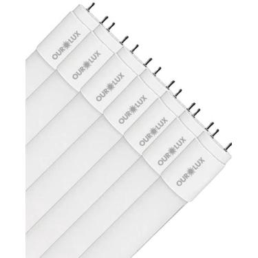 Imagem de 7 Lâmpada Led 9w Branca Fria 865 G13 T8 Bivolt Ourolux