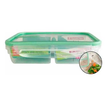 Imagem de Pote Plástico Com Travas E Divisória 730ml Freshy Sanremo