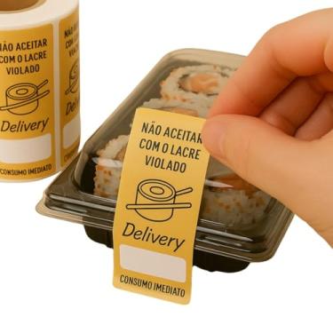 Imagem de Lacre Adesivo Delivery Comida Japonesa 9x3,5cm 100und