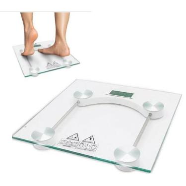 Imagem de Balança Eletrônica Corporal para Banheiro de Vidro Temperado até 180 k