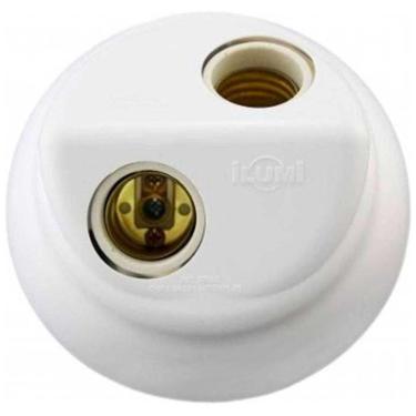 Imagem de Plafon Ilumi Branco Borne Porc 100w 2 Lamp 18092 Ilumi