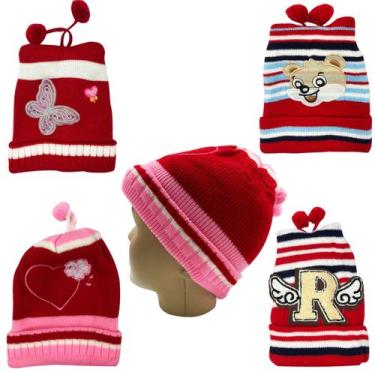 Imagem de Gorro Touca Infantil Baby Bichinhos - R.Pires, Vermelho, Unico