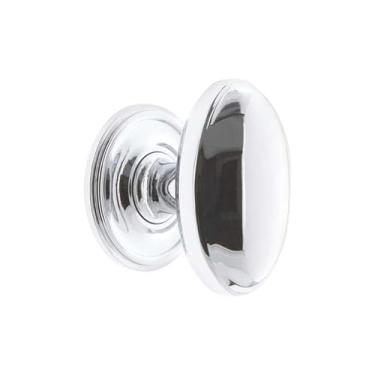 Imagem de Grandeur Puxador de armário Eden Prairie de 3,5 cm com roseta Georgetown em cromo brilhante