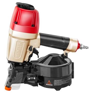 Imagem de meite Pistola De Pregos De Revestimento, Pistola De Pregos De Revestimento Pneumática, Pistola De Pregos De Bobina De Ar Leve Com Bico De Segurança, Profundidade De Prego E Exaustão Ajustável De 360