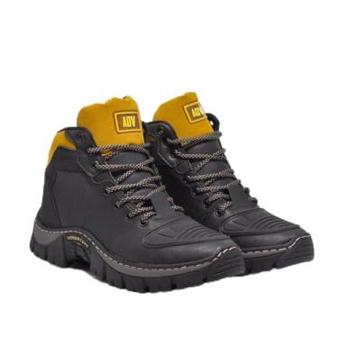 Imagem de Bota Adventure Masculina Casual Coturno Resistente para Trekking (Preto Caramelo, BR, Adulto, Numérico, G, 42)