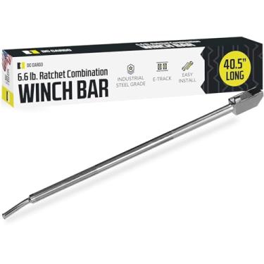 Imagem de DC Cargo Mall Barra de guincho combinada | Extralonga 102,88 cm | Cabeça quadrada | Estrutura de aço carbono, alça antiderrapante | Pasta de corrente versátil e barra de guincho para reboques de mesa