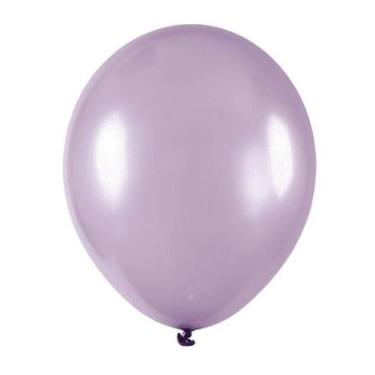 Imagem de BALÃO LISO - ART-LATEX Nº 09 - METAL (EFEITO PEROLADO) - LILÁS - Pacot