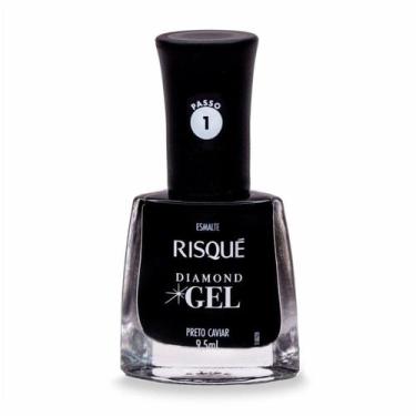 Imagem de Esmalte Risqué Diamond Gel Preto Caviar Cremoso 9,5ml - RISQUE