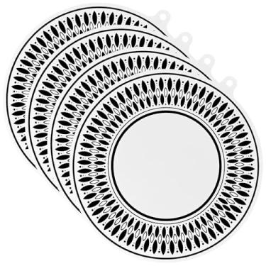 Imagem de DJAPWPX - 4 peças de protetor de placa de indução, protetor de fogão de indução de silicone, tapete de queimador de indução antiderrapante, tapete de indução resistente à temperatura para fogão de