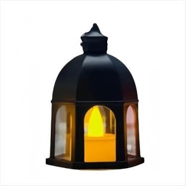 Imagem de Lanternas de Vela e Lamparinas Decorativas – Luz Vintage para Festas e Eventos Casa (3,Preto)