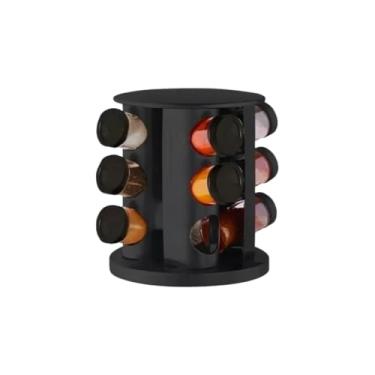 Imagem de Porta Condimentos Giratório de Vidro Resistente e Elegante 12, 9, 6Porta Temperos(9 potes)