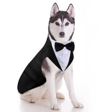 Imagem de Conjunto de smoking e bandana para cães Weewooday Cute Style GG