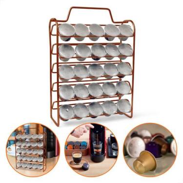 Imagem de Suporte Porta 50 Cápsulas Nespresso Cobre - MAGALU