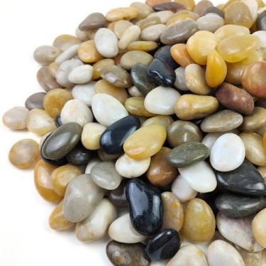Imagem de Seixos decorativos YISZM Natural Mixed Color 2,27 kg 2-3 cm