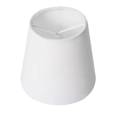 Imagem de Cúpula de Abajur de Mesa Modelo Cone em Tecido Algodão 13X7x14cm Branc