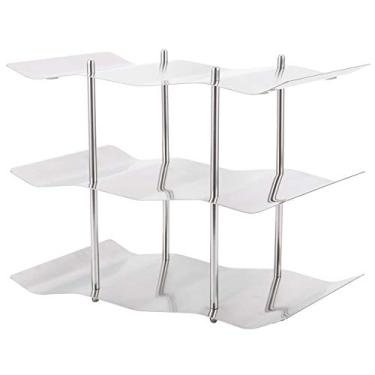 Imagem de Phefop Rack de Vinho, Suporte de Vinho de Aço Inoxidável Em Formato Ondulado, Design Independente, Comporta 9 Garrafas, Ideal para Cozinha Doméstica e Entretenimento