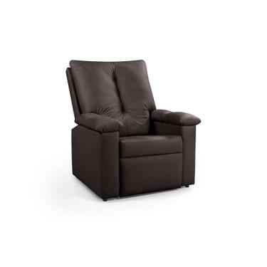Imagem de Poltrona Lisboa Reclinável 3 Posições em Corino Confort Marrom