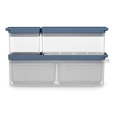 Imagem de Conjunto de Organizadores de Geladeira Experience Empilhável 3 Unidades Electrolux