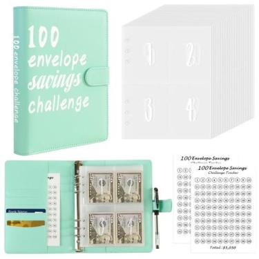 Imagem de Savings Binder OROGHT 100 envelopes Desafio de economia de dinheiro