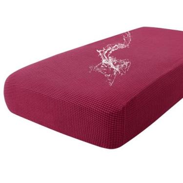 Imagem de Capa de almofada de sofá hyha impermeável lavável vinho tinto