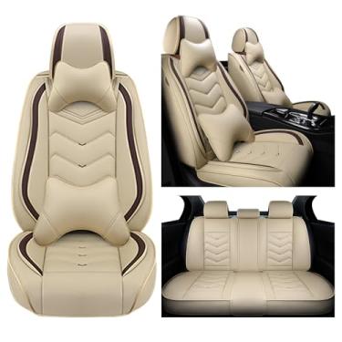 Imagem de Capas de assento de carro para Kia Sportage 2005-2025, capa de assento de couro napa impermeável, capas de assento de carro antiderrapantes, compatíveis com airbag, conjuntos de capas de assento de