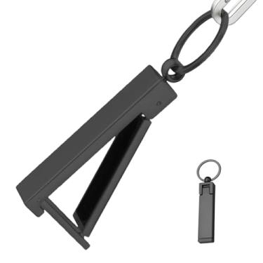 Imagem de Cabide de bolsa para mesa, cabide de bolsa de mesa | Gancho de mesa dobrável em liga antiderrapante - Gancho multifuncional para mochila com chaveiro, suporte para smartphone para mesa