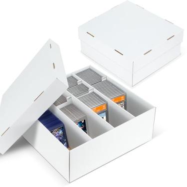 Imagem de MnnktClair 2 Pack Graded Trading Card Storage Box - 4 Rows Graded Card Case, Divided Cardboard Boxes for Sports Card Storage, Compatible with PSA/GMA/CSG/SGC/HGA