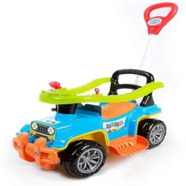 Imagem de Carrinho de Brinquedo Jip Jip Infantil Empurrador Colorido