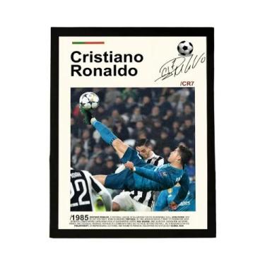 Imagem de Pôster CR7 Cristiano Ronaldo Impressão Em Papel Arte Para Sala De Esta