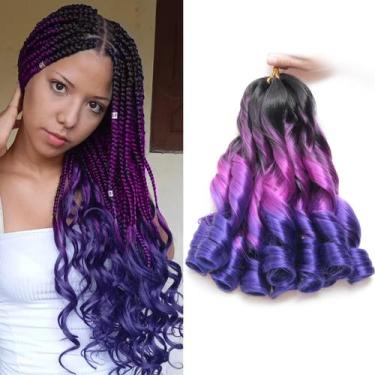 Imagem de Braiding Hair TUVOJALE French Curl 30 cm, 8 pacotes sintéticos