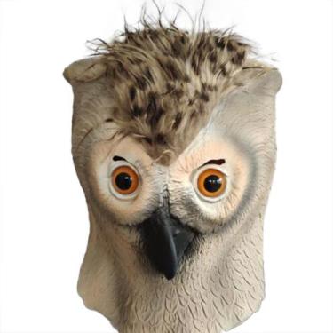 Imagem de Máscara de látex de coruja para rosto inteiro para fantasia de cosplay