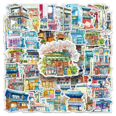 Imagem de Adesivos japoneses Retro Street Shop em vinil à prova d'água (50 unida