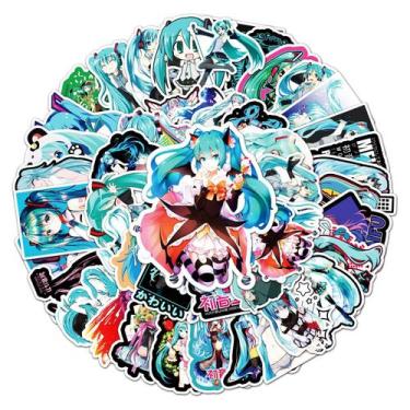 Imagem de Adesivos de vinil impermeável Hatsune Miku Anime 50 unidades - yiweisa