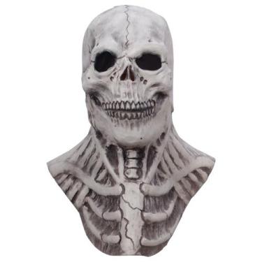 Imagem de Máscara de fantasia Halloween Cosplay Skull Capa longa de látex - yiwe