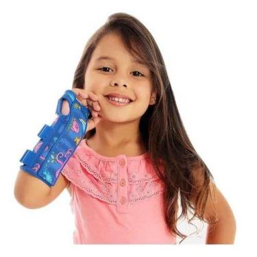 Imagem de Tala para Punho com Dedos Livres Infantil Direita Curta 15-17cm Chanta